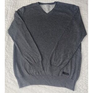 Pepe Jeans London V Neck Sweater Men's Medium Gray Wool Blend Justin Sweater